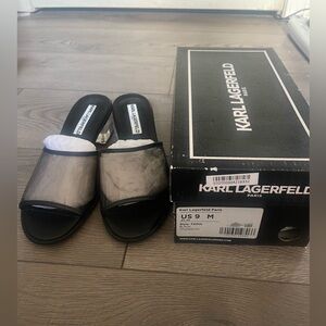 KARL LAGERFELD FAINA TRANSPARENT SANDALS